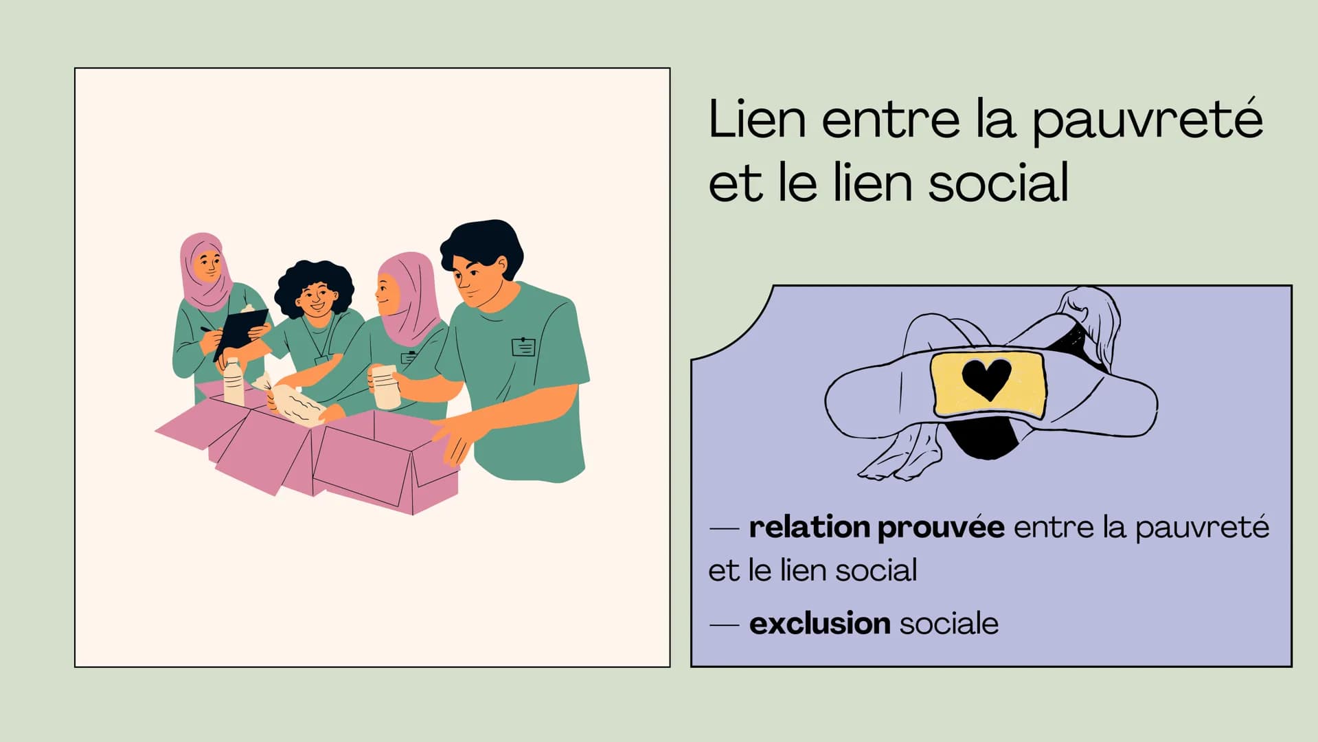 
<h2>Pauvreté et liens sociaux</h2>
<h3>Introduction</h3>
<p>La question de savoir comment la pauvreté impacte les liens sociaux et ce que n