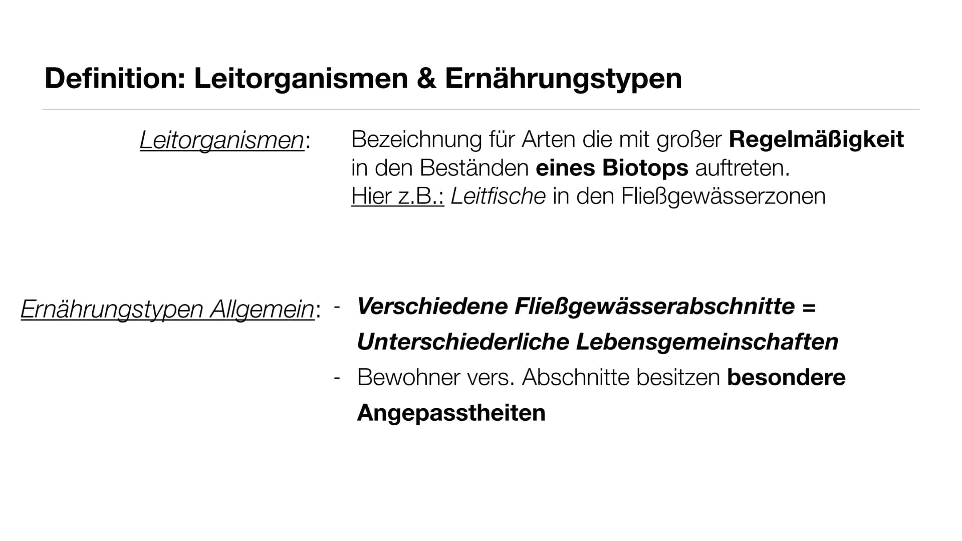 # Ökosytem Fließgewässer # Inhaltsverzeichnis

*   Was sind Fließgewässer?
*   Abiotische & biotische Faktoren
*   Vergleich der Fließgewäss