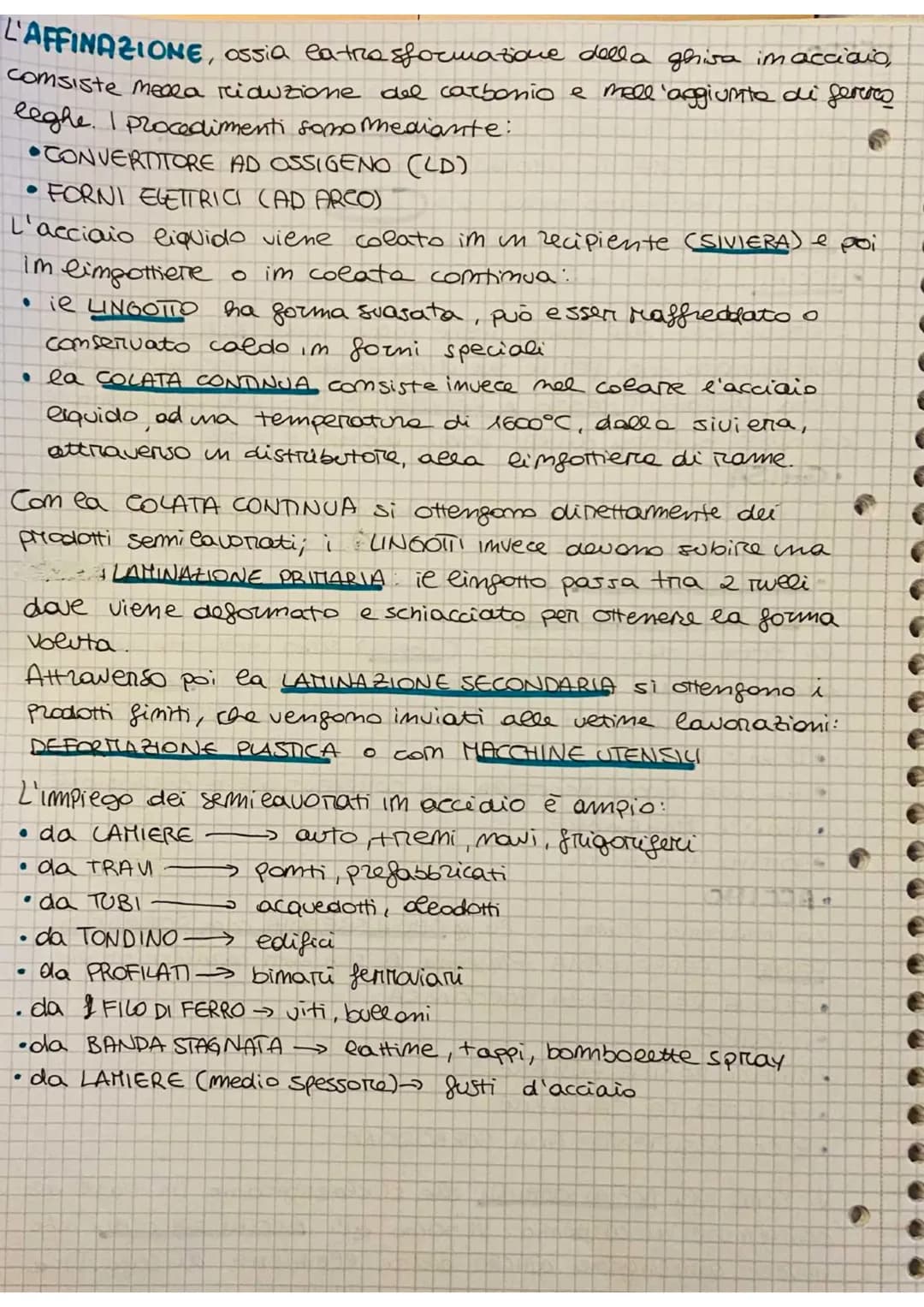 # FERRO
E umo dei metalli più diffusi e abbondanti in matuia.
Come altri metalli, vieme estratto dai minerali tra cui
MAGNETITE; EMATITE; UM