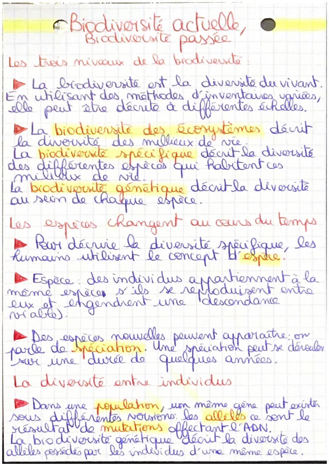 # Biodiversité actuelle,
Biodiversite passée

Les trois niveaux de la brodiversité

- La biodiversité est la diversité de vivant.
En utilisa
