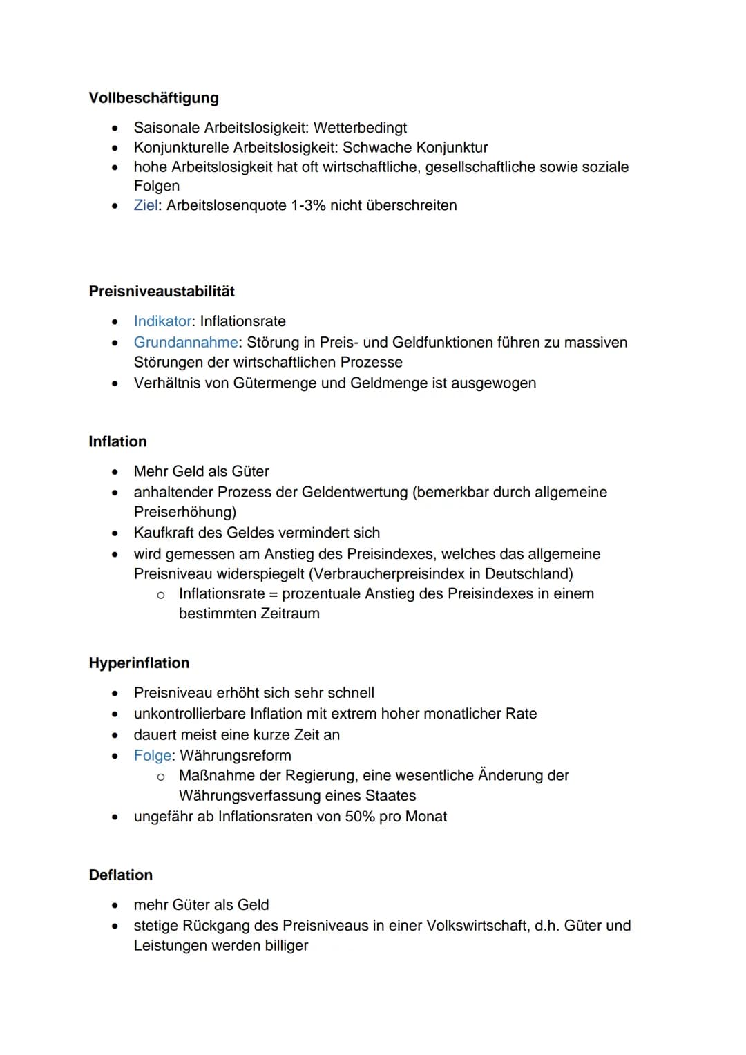 # WIRTSCHAFTSPOLITIK

Konjunktur und Wirtschaftsschwankungen

Phasen des Konjunturzyklus

- gibt die wirtschaftliche Lage eines Landes wiede