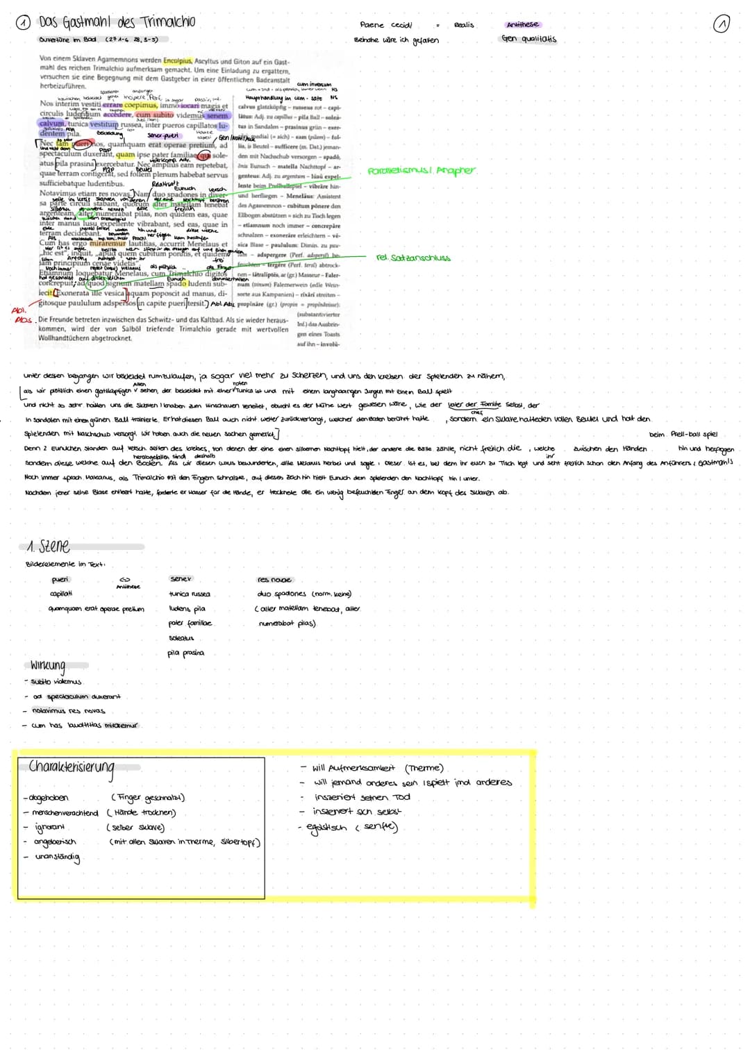  # Das Gastmahl des Trimarchio

Ouvertüne im Bod

Von einem Sklaven Agamemnons werden Encolpius, Ascyltus und Giton auf ein Gast-
mahl des r