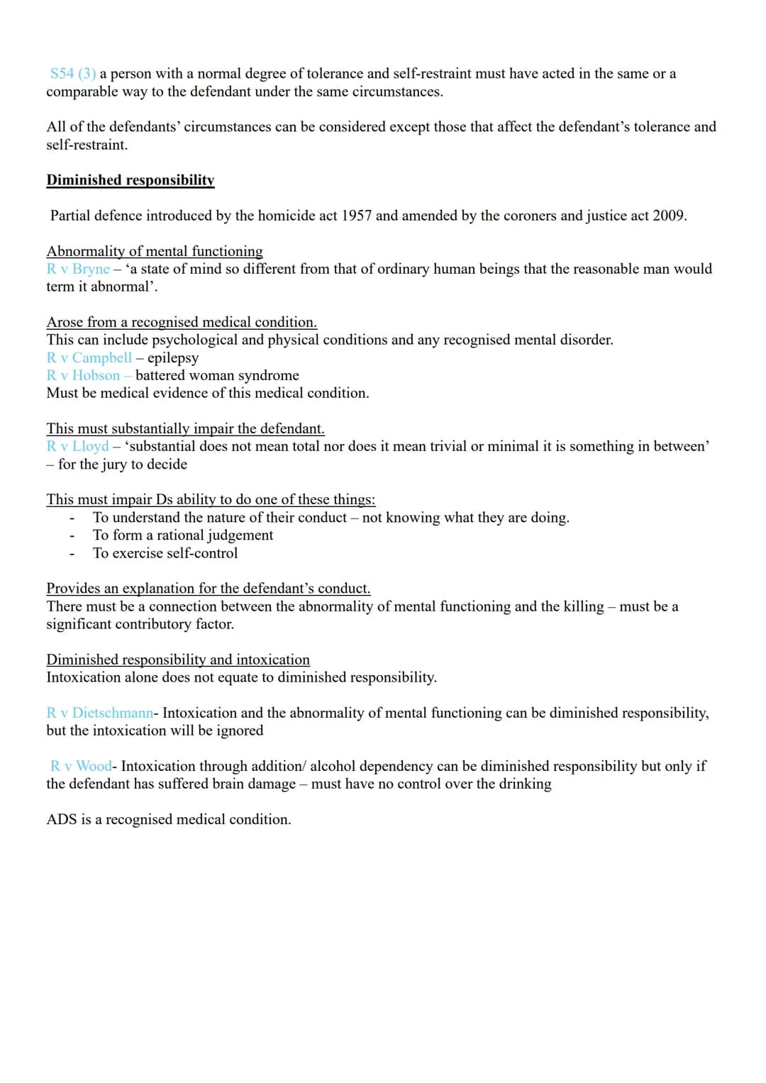 # criminal law - fatal offences

murder - homicide act 1957.

definition - the unlawful killing of a reasonable person in being with malice 