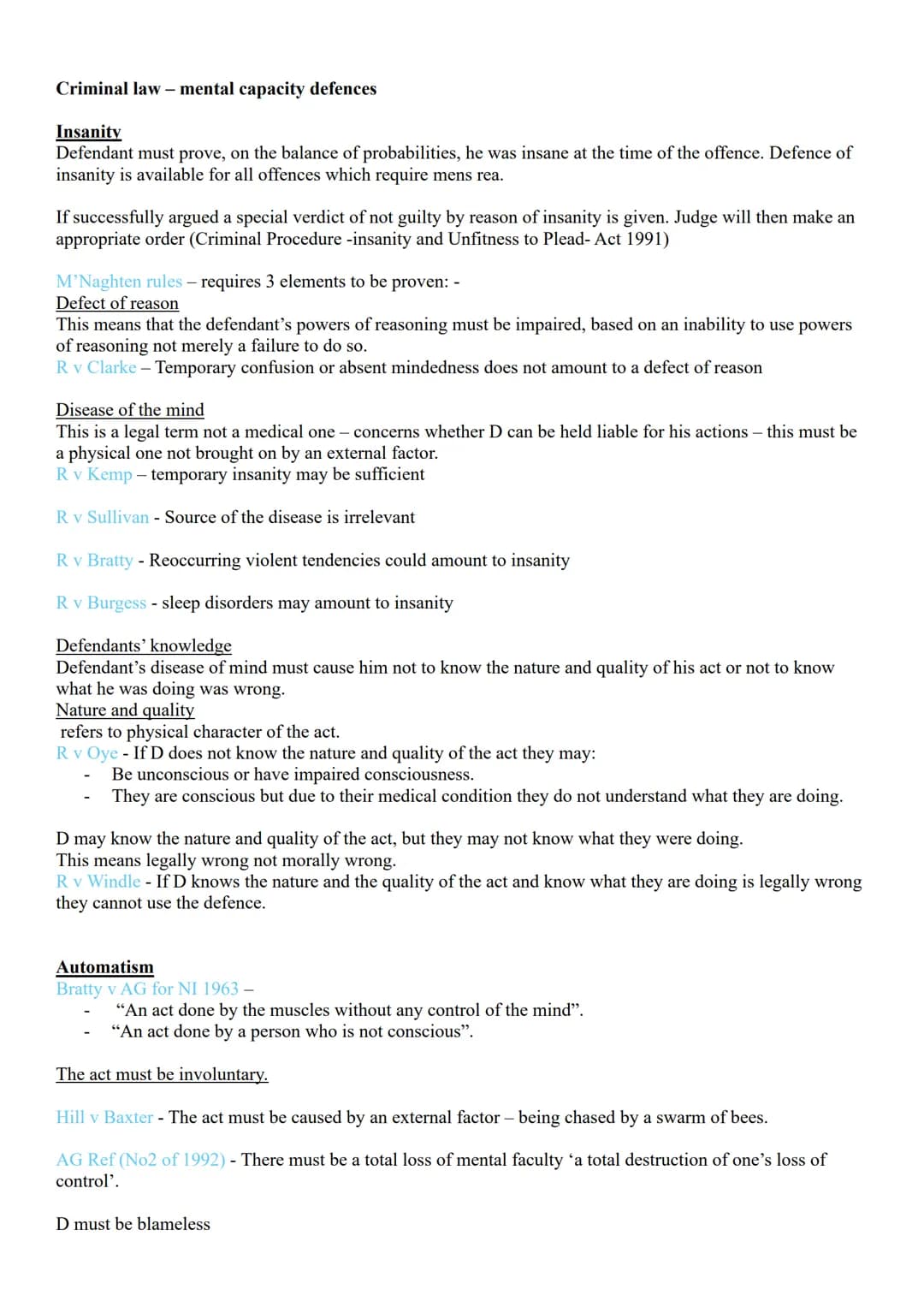 # criminal law - fatal offences

murder - homicide act 1957.

definition - the unlawful killing of a reasonable person in being with malice 