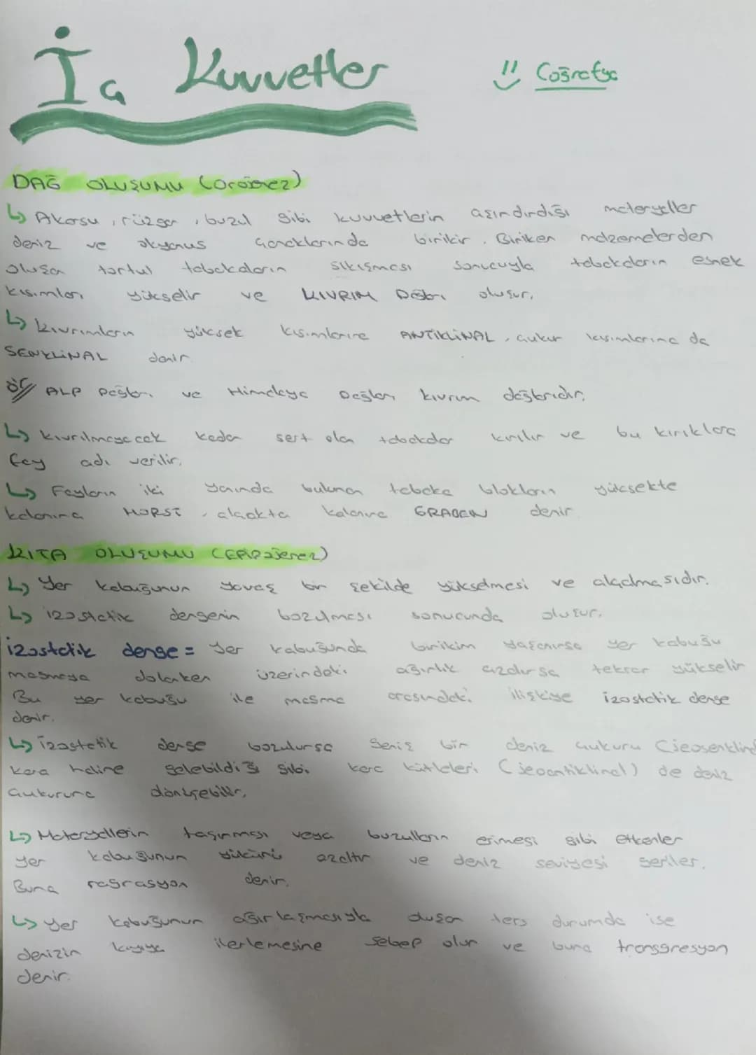 # Dünya'nın Tektonik Oluşumu
ve
Gelişimi

1-Yerin katmanları
a) yer kabuğu

Tas kire veya Litosfer de denir.

kanlığı korade artclone 30-400