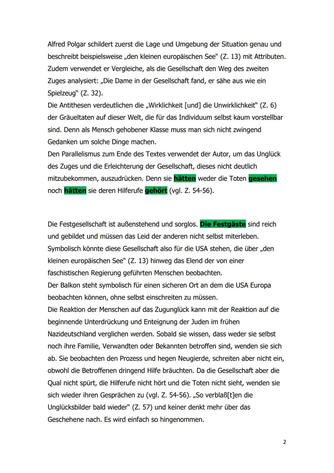 # Thema 2: Textinterpretation

Alfred Polgar: Auf dem Balkon (1936)

Das Verdrängen der NS-Verbrechen ist noch immer ein stark diskutiertes
