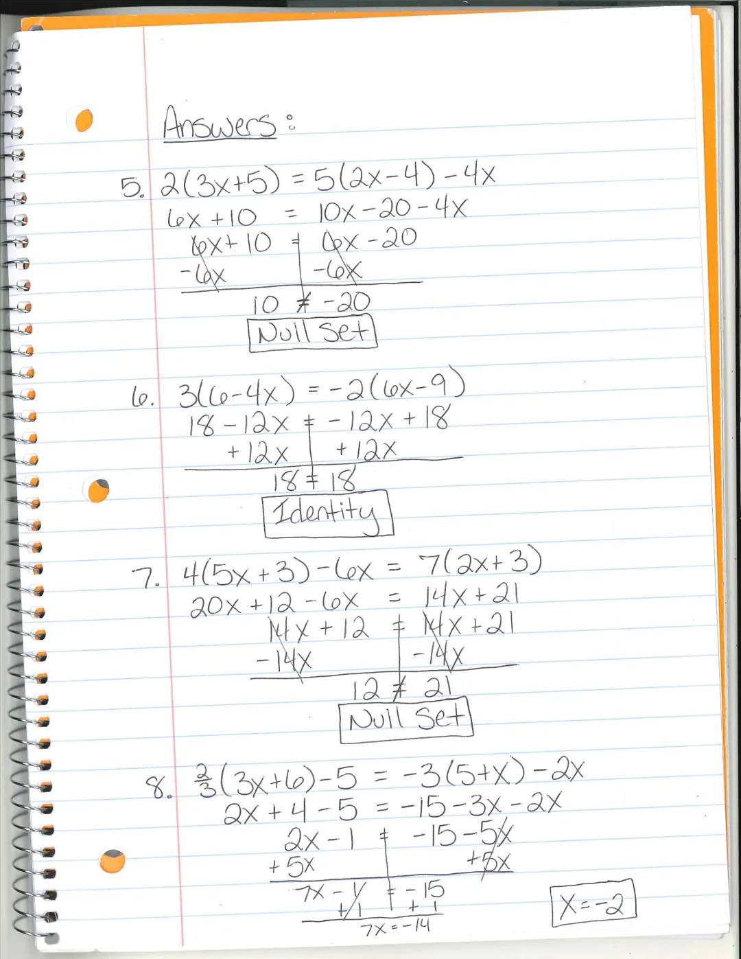Multi-Step Equations (Part 2).

Number of Solutions:

One Solution - when the equation
has exactly one solution

Ex: $2x=20$
$X = 10$

Null 