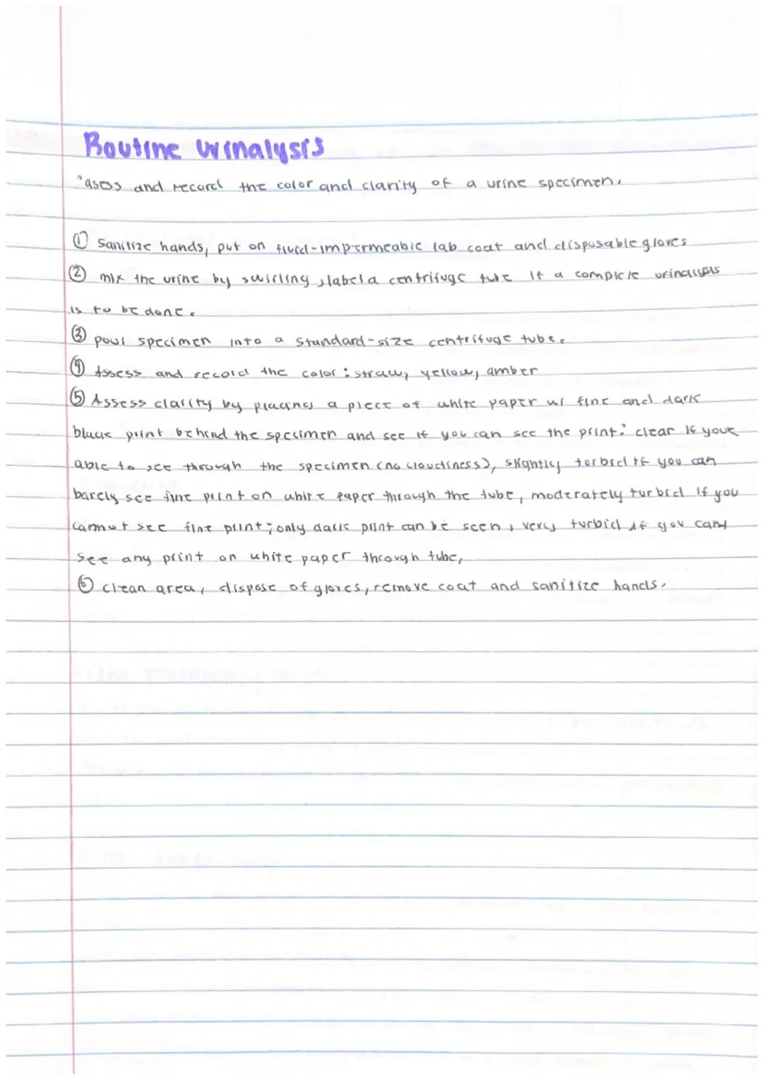 # Boutine Urinalysis

After a urine specimen is collected and refrigerated it inust be processed within.
Thour A complete ut curine analysis