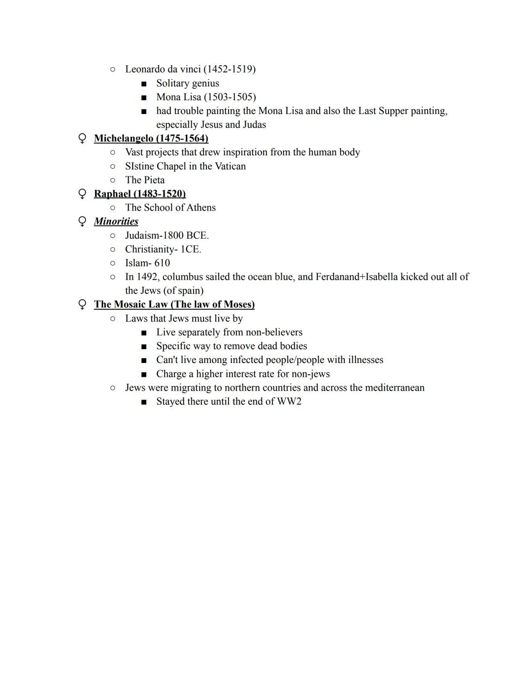 The Renaissance (14th-16th Centuries)

What happened after the Black Death?

• Deaths led to economic decline (% of Europeans)

• Freedom fr