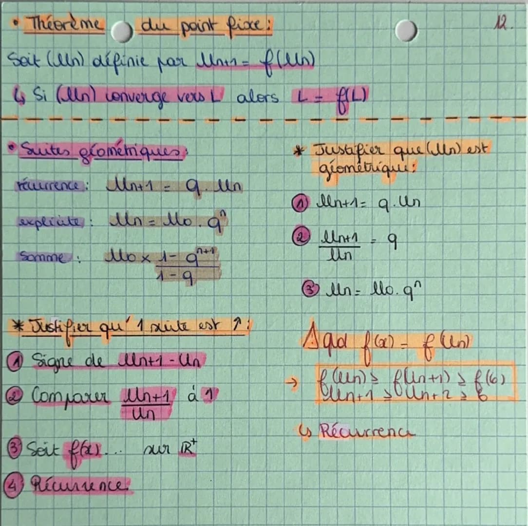 Maths The Chap 5: Réurrence, venvergence.
monotone

Principe de récurrence!
$
\begin{cases}
Mo = 2 \\
M_{n+1} = 2U_n + 3
\end{cases}
$

Seit