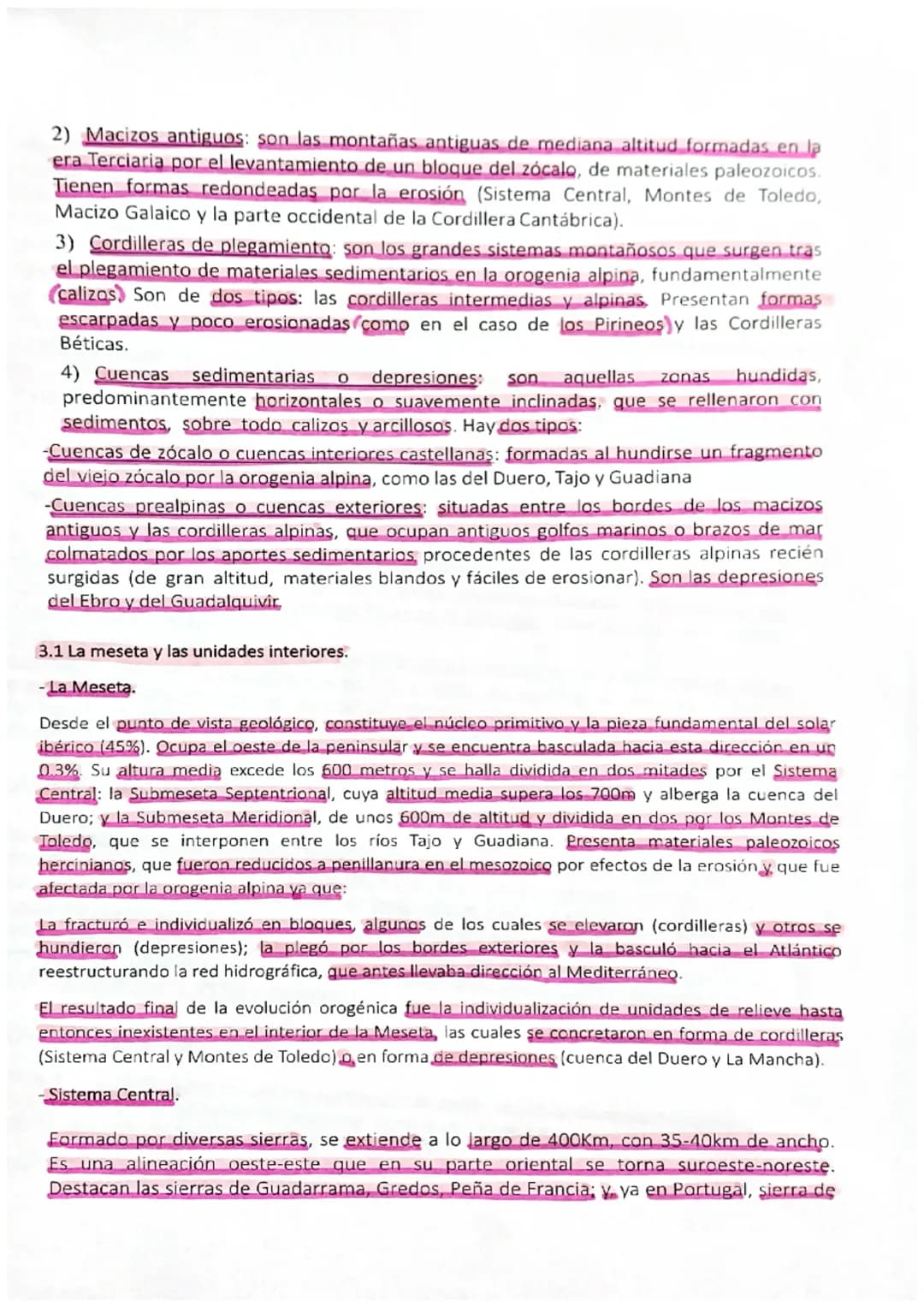 J
UNIDAD 3. EL ESPACIO GEOGRÁFICO EN ESPAÑA. EL RELIEVE.
Bloque de saberes básicos B. La sostenibilidad del medio físico de España.
Saberes 