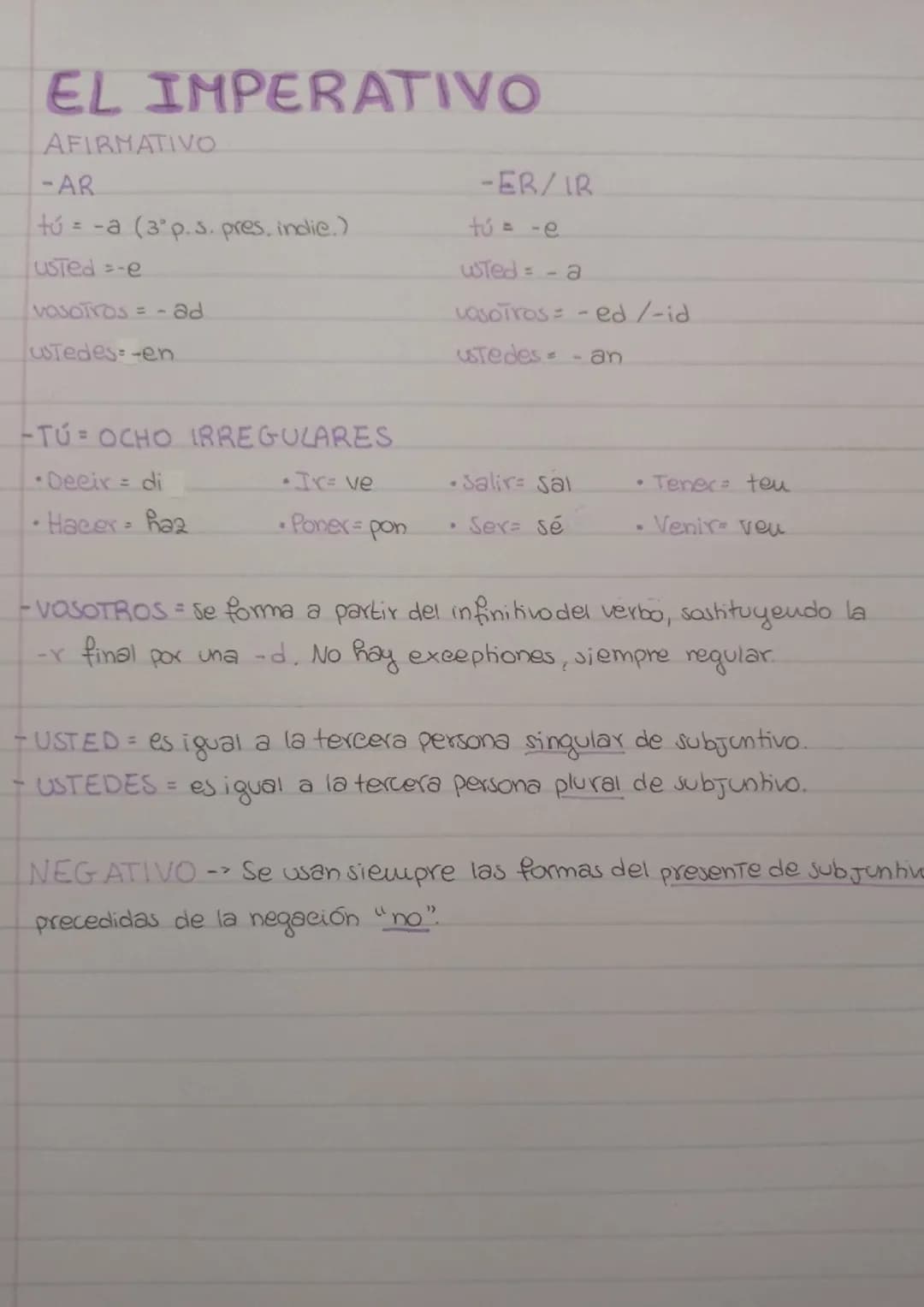 # EL SUBJUNTIVO

TERMINACIONES

-AR = e, es, e, emos, eis, en

-ER/IR a, as, a, amos, áis, an

IRREGULARES

• PEDIR = ei
pida, pidas, pida,
