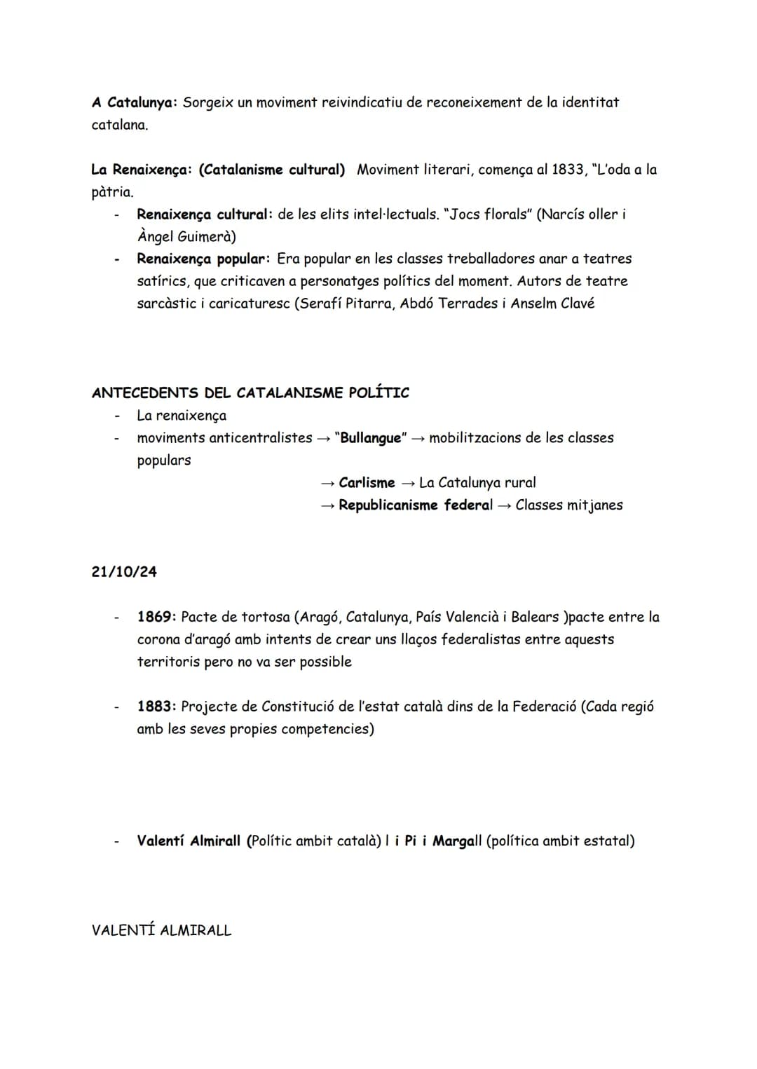 # ORÍGENS I CONSOLIDACIÓ DEL CATALANISME (tema 7 libro)
(1833-1901)

https://preparats.cat/sites/default/files/2018-11/tema-8-catalanisme.pd