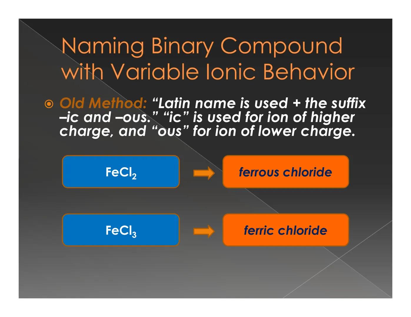 # Recognizing and Naming
## Binary Ionic Compound How do we know that
the compound is an
ionic compound? Recognizing Binary lonic
Compounds

