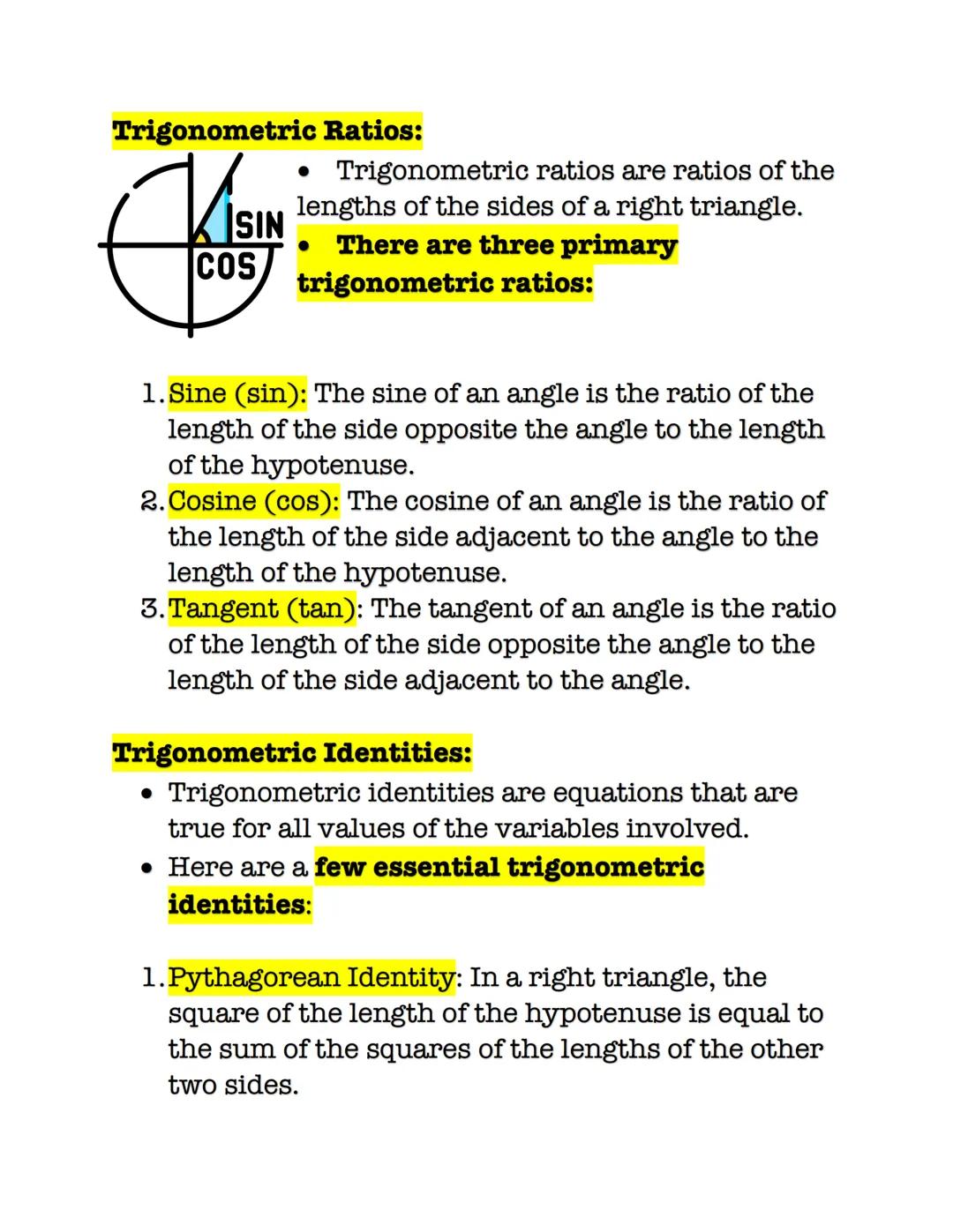 Title: Trigonometry and More...

Introduction:
- Trigonometry is a branch of
mathematics that deals with the
relationships between the angle