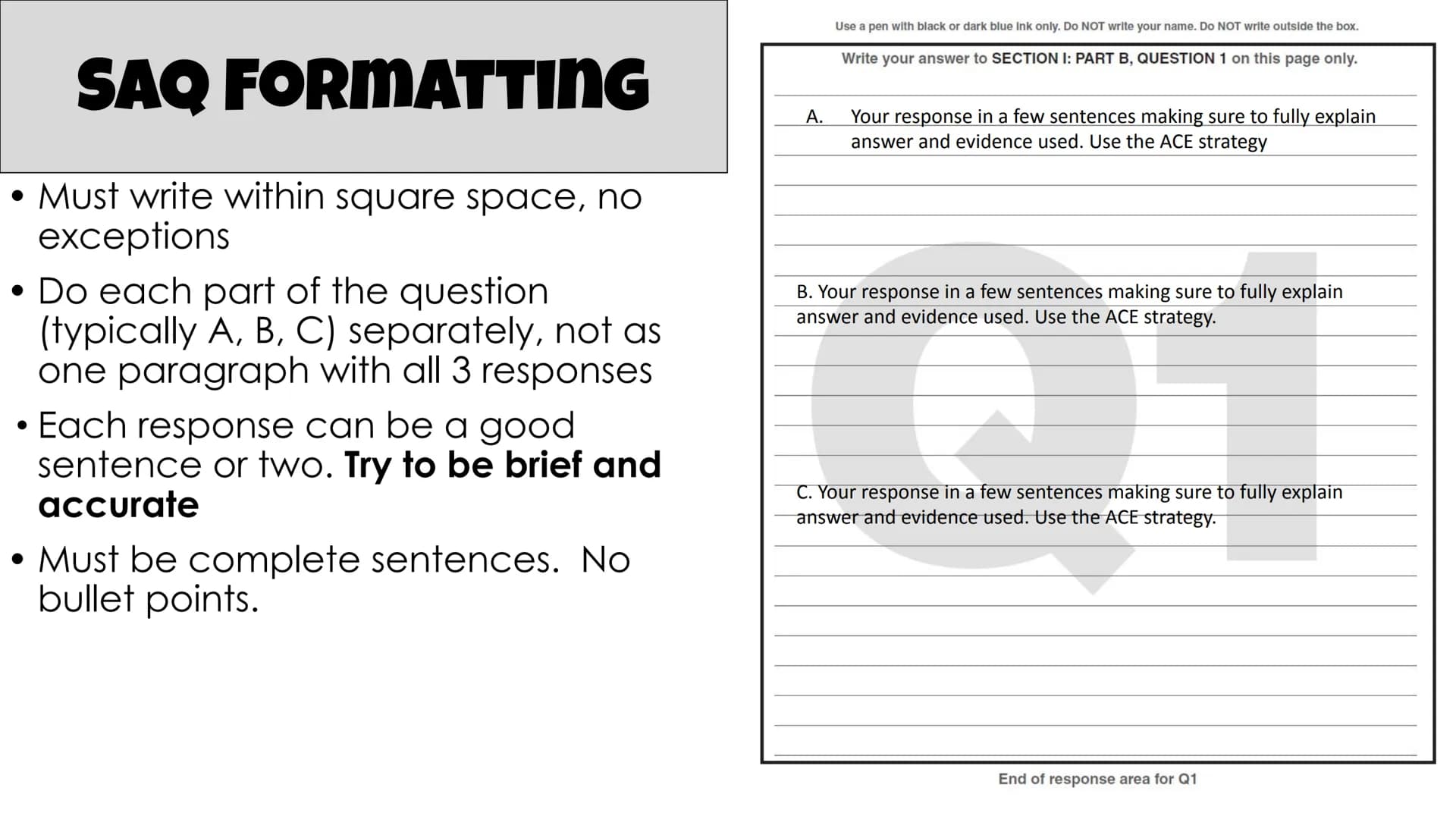 
<h2>Why SAQ?</h2>
<p>The Short Answer Question (SAQ) is a question that requires a brief, specific, and accurate answer. It does not requir