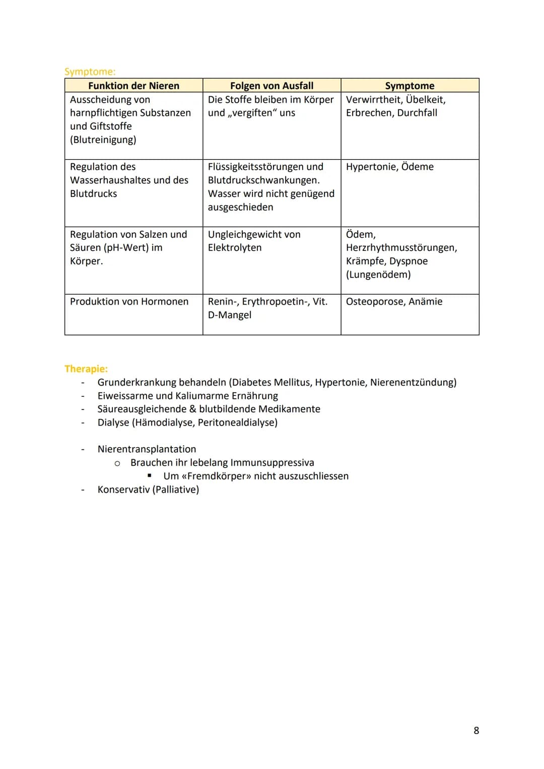 # Nieren/Harnproduktion und
Ausscheidung

beschreiben die Anatomie und Physiologie der Nieren

Nierenmark
viele kleine Kanälchen 99% des
fil