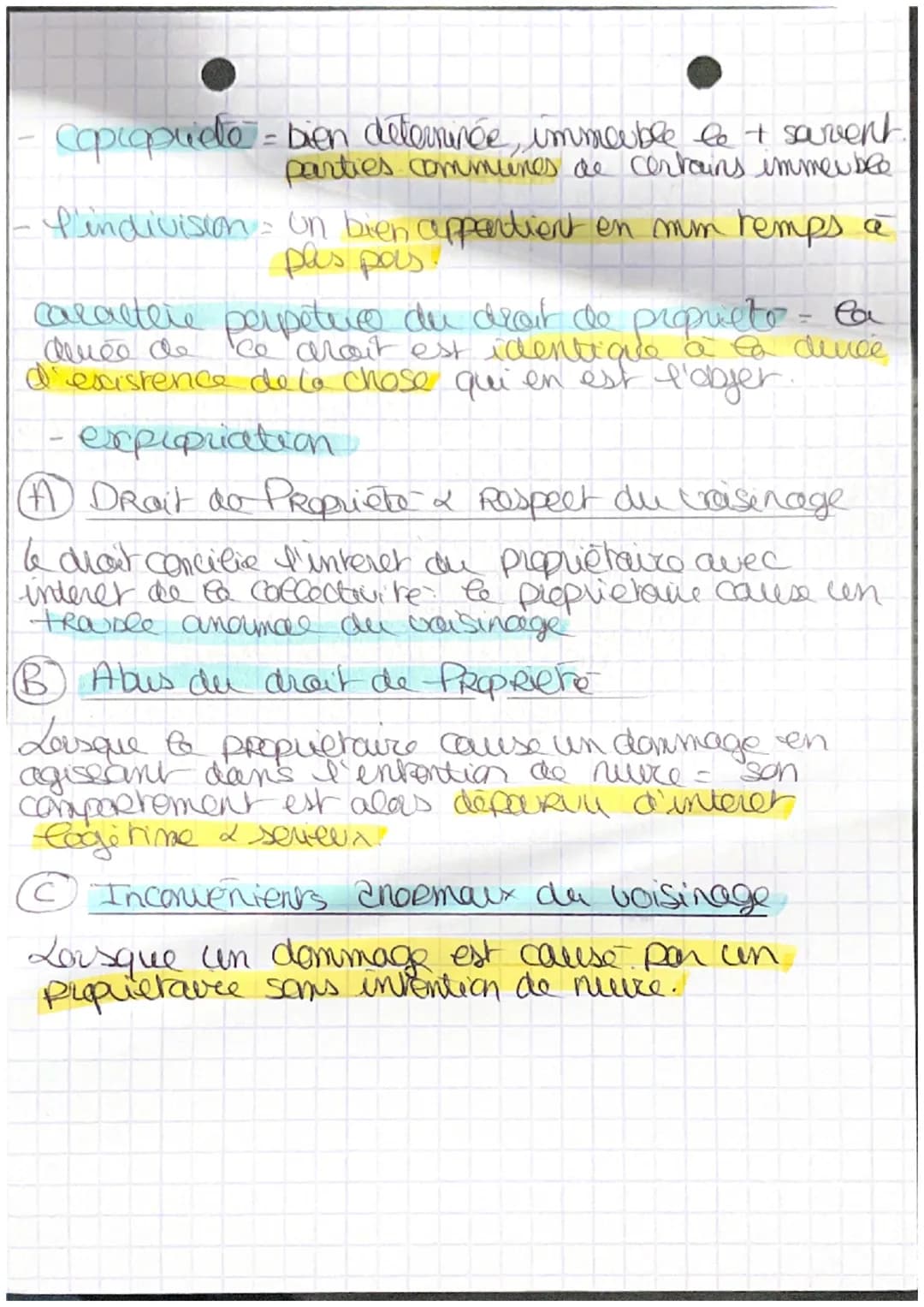 Chap 9
th. 4
le droit de propriété
Sur ces biens corporels.
DROIT
1
Droit de propriété $\rightarrow$ droit de jouer et disposer des
choses d