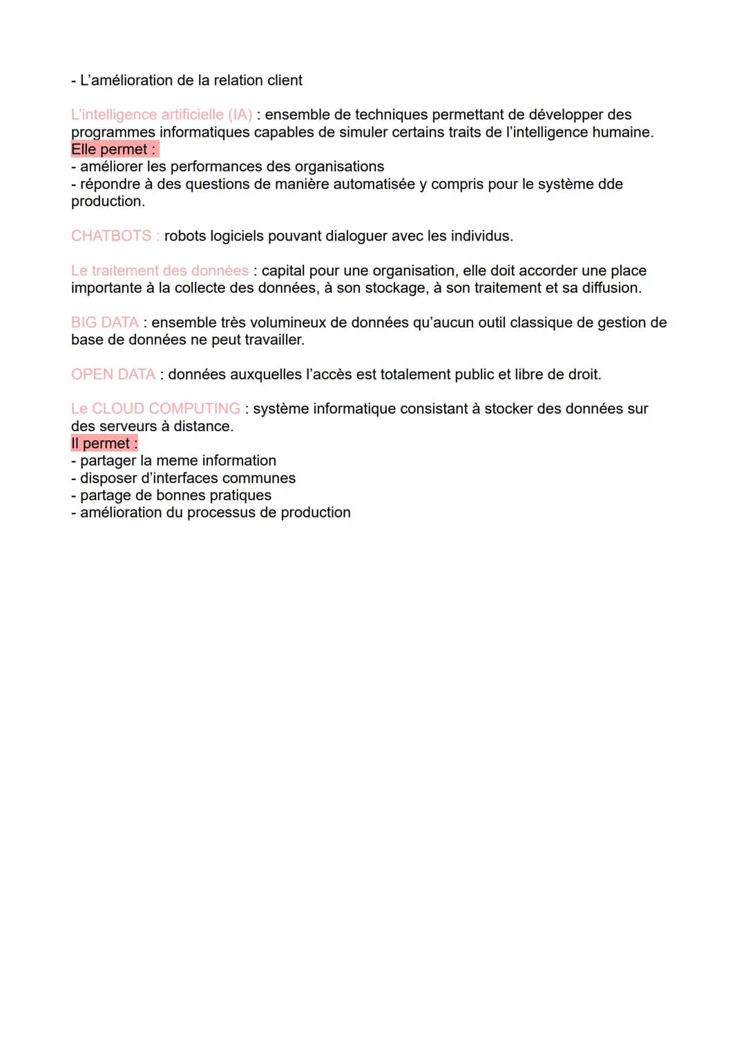 MSDGN

Révisions BAC:
Les transformations numériques.

Objectif transformation numérique: améliorer la performance de l'organisation
(effica