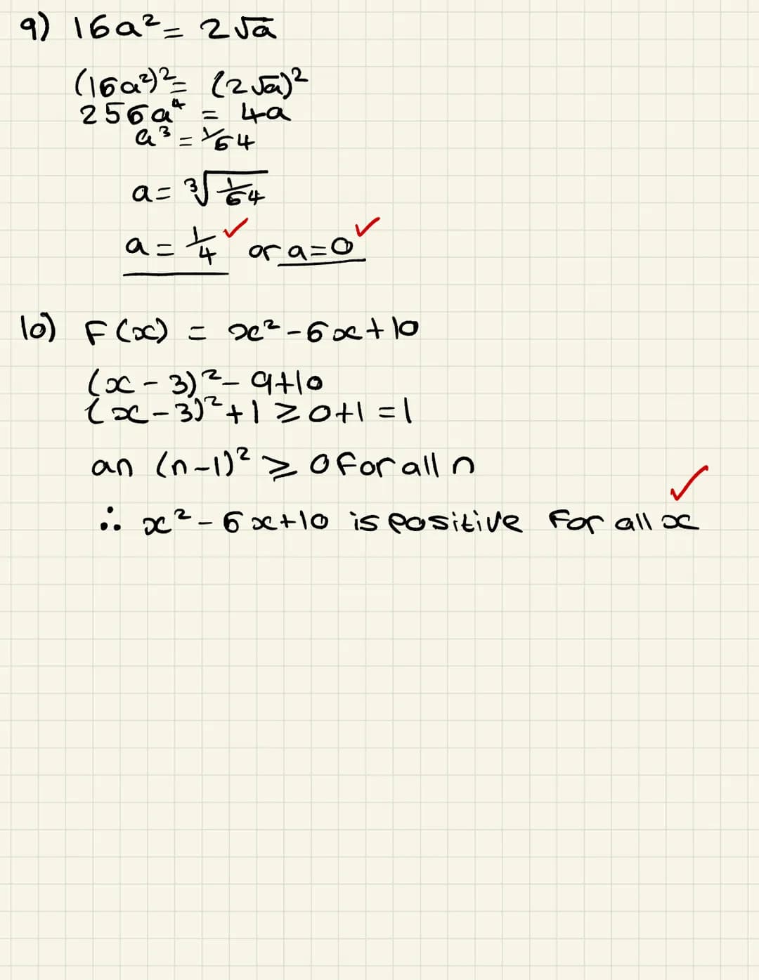 Test A: Quadratics, Modelling and Simultaneous Equations

Name:
Score: /56
Strengths:
- Completing the square
- Discriminant
- Disguised Qua