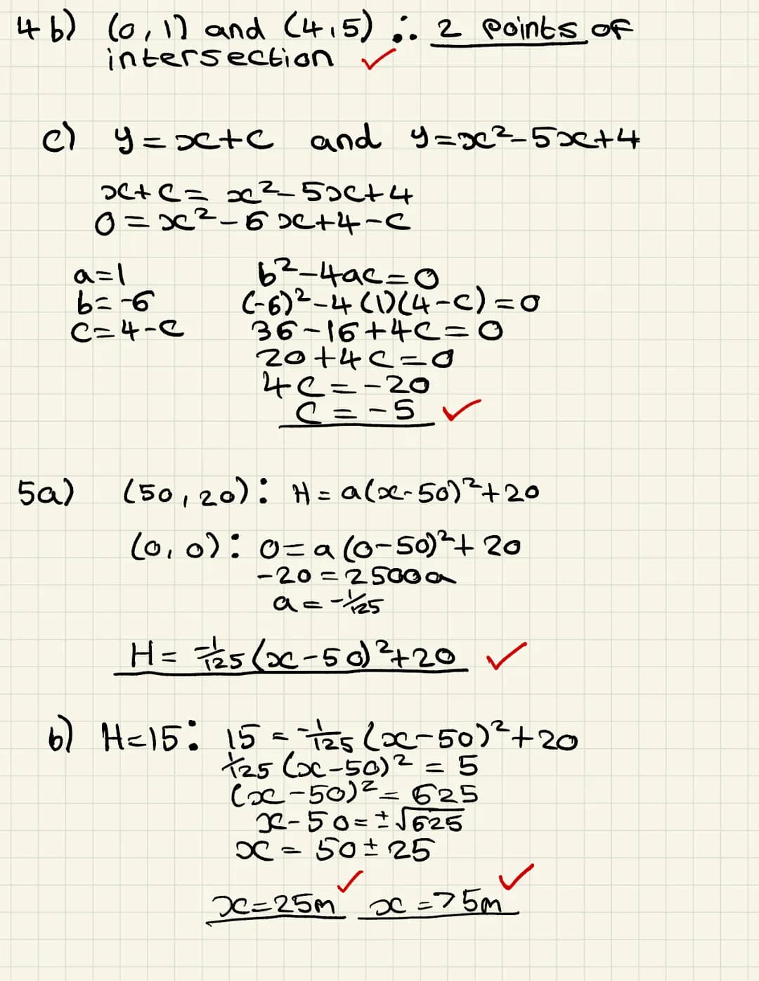 Test A: Quadratics, Modelling and Simultaneous Equations

Name:
Score: /56
Strengths:
- Completing the square
- Discriminant
- Disguised Qua