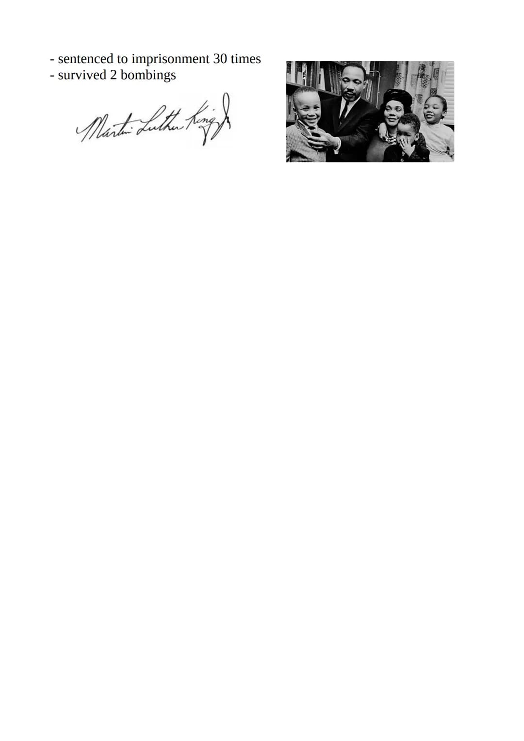 ## Martin Luther King Jr.

life:
- born on 15.01.1929 in Atlanta, USA
- murdered on 04.04.1968 in Memphis,
USA
- US American pastor and civi