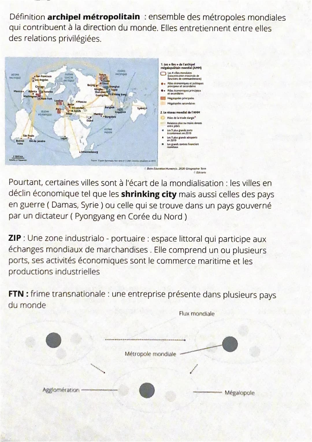 # Mondialisation

Dans le monde, trois mégalopoles se distinguent: la mégalopole européenne,
la mégalopole japonaise et la mégalopole améric