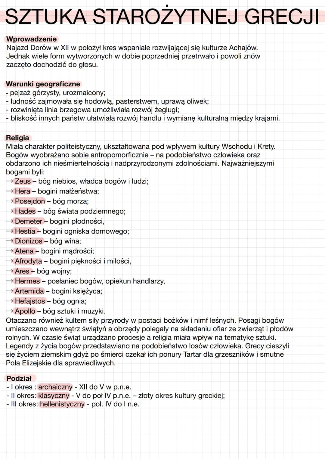 # SZTUKA
STAROŻYTNEJ GRECJI # SZTUKA STAROŻYTNEJ GRECJI

Wprowadzenie
Najazd Dorów w XII w położył kres wspaniale rozwijającej się kulturze 