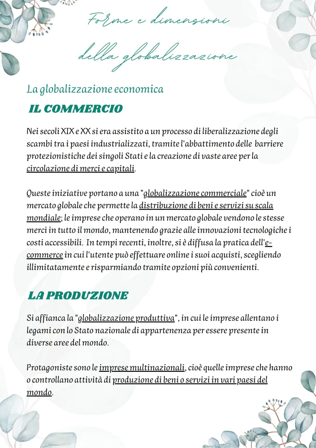# La Globalizzazione

Un inquadramento del fenomeno

Il termine "globalizzazione" è un termine di uso recente che ha registrato
una rapida d