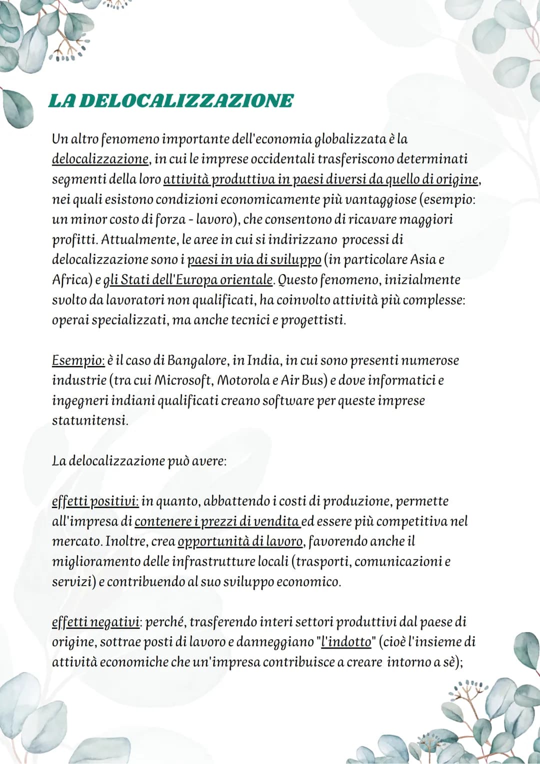 # La Globalizzazione

Un inquadramento del fenomeno

Il termine "globalizzazione" è un termine di uso recente che ha registrato
una rapida d