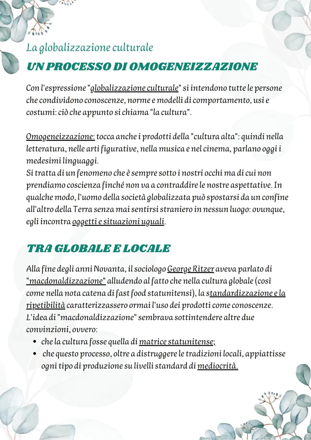 # La Globalizzazione

Un inquadramento del fenomeno

Il termine "globalizzazione" è un termine di uso recente che ha registrato
una rapida d