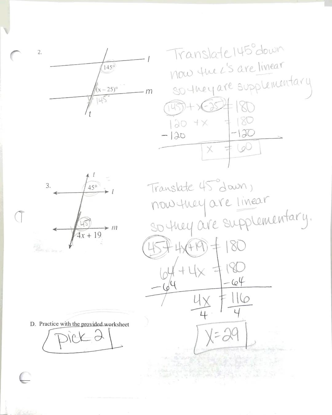 Name:
Date: March 2 Hour: 5th
Unit 6B: Day 14 and 15: Angles and Parallel Lines
Focus Question: How are angles related when there are parall