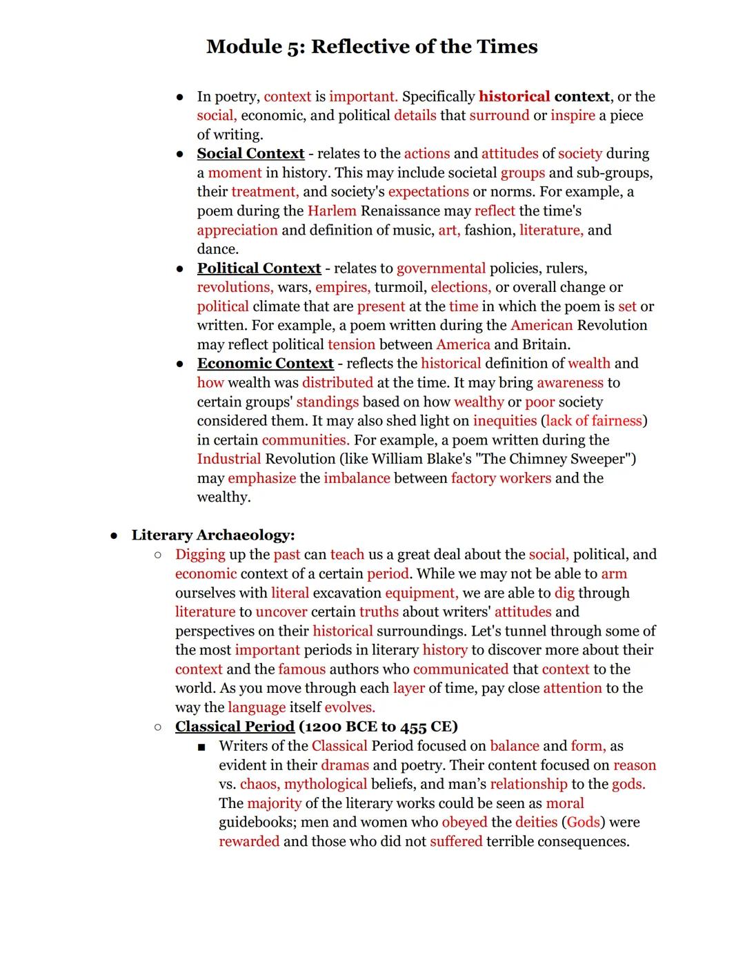 # Module 5: Reflective of the Times

In this module, you will learn how authors use verse (poetry) to share their unique
insight and reactio