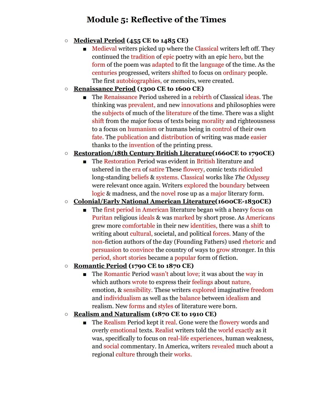 # Module 5: Reflective of the Times

In this module, you will learn how authors use verse (poetry) to share their unique
insight and reactio