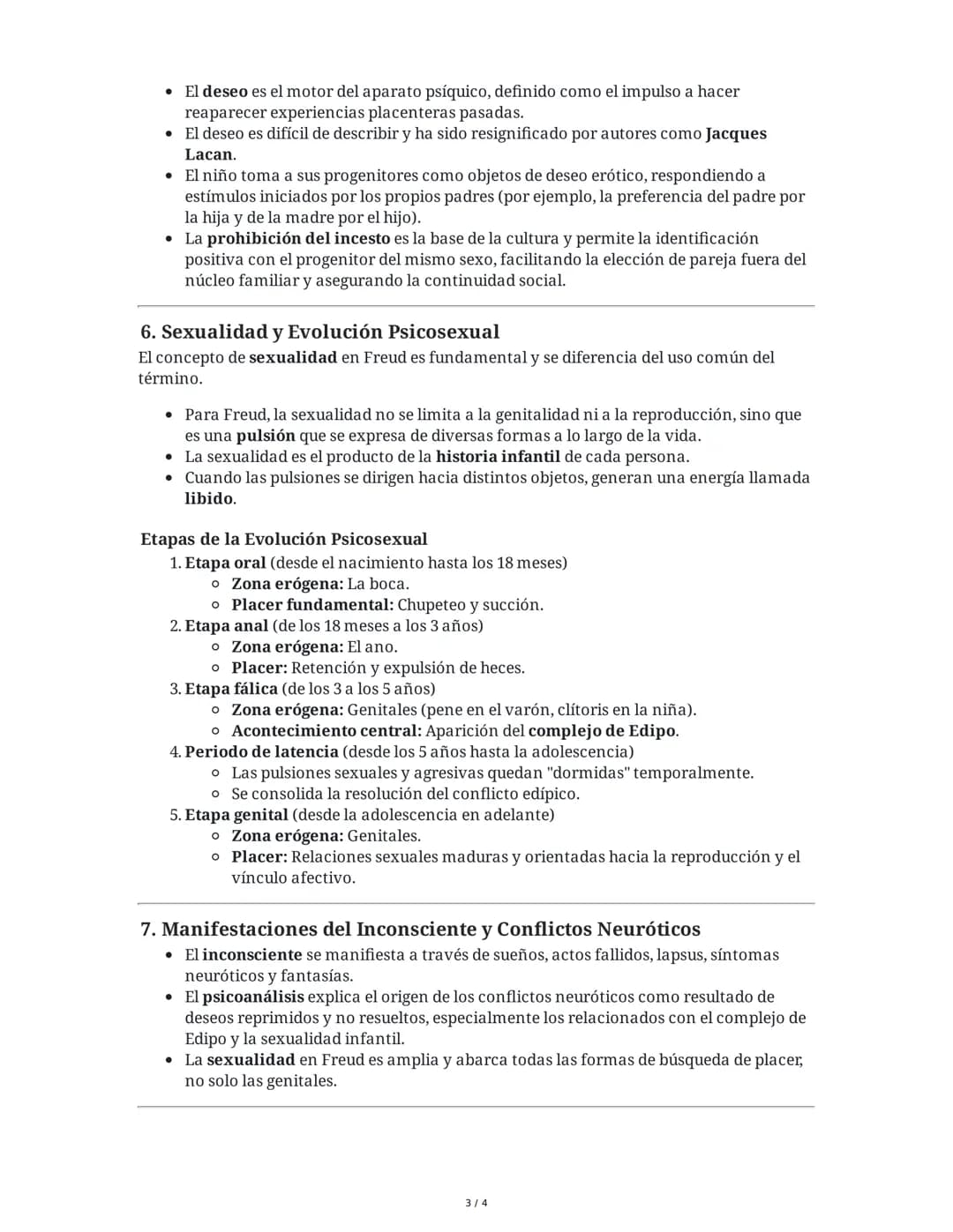Resumen de los Fundamentos del Psicoanálisis Freudiano
1. El Complejo de Edipo
El complejo de Edipo es un concepto central en la teoría psic