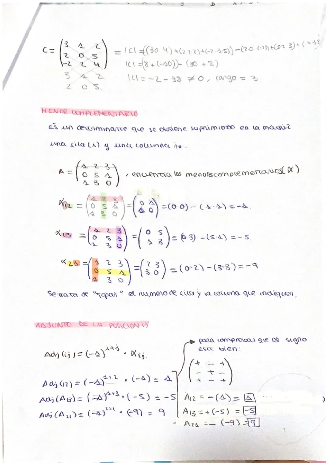 # DETERMINANTES

*   Soco en mamices madradas (2x2), (3x3).

$|A|=\begin{vmatrix} a_{11} & a_{12} \ a_{21} & a_{22} \end{vmatrix}$

$|A| = a