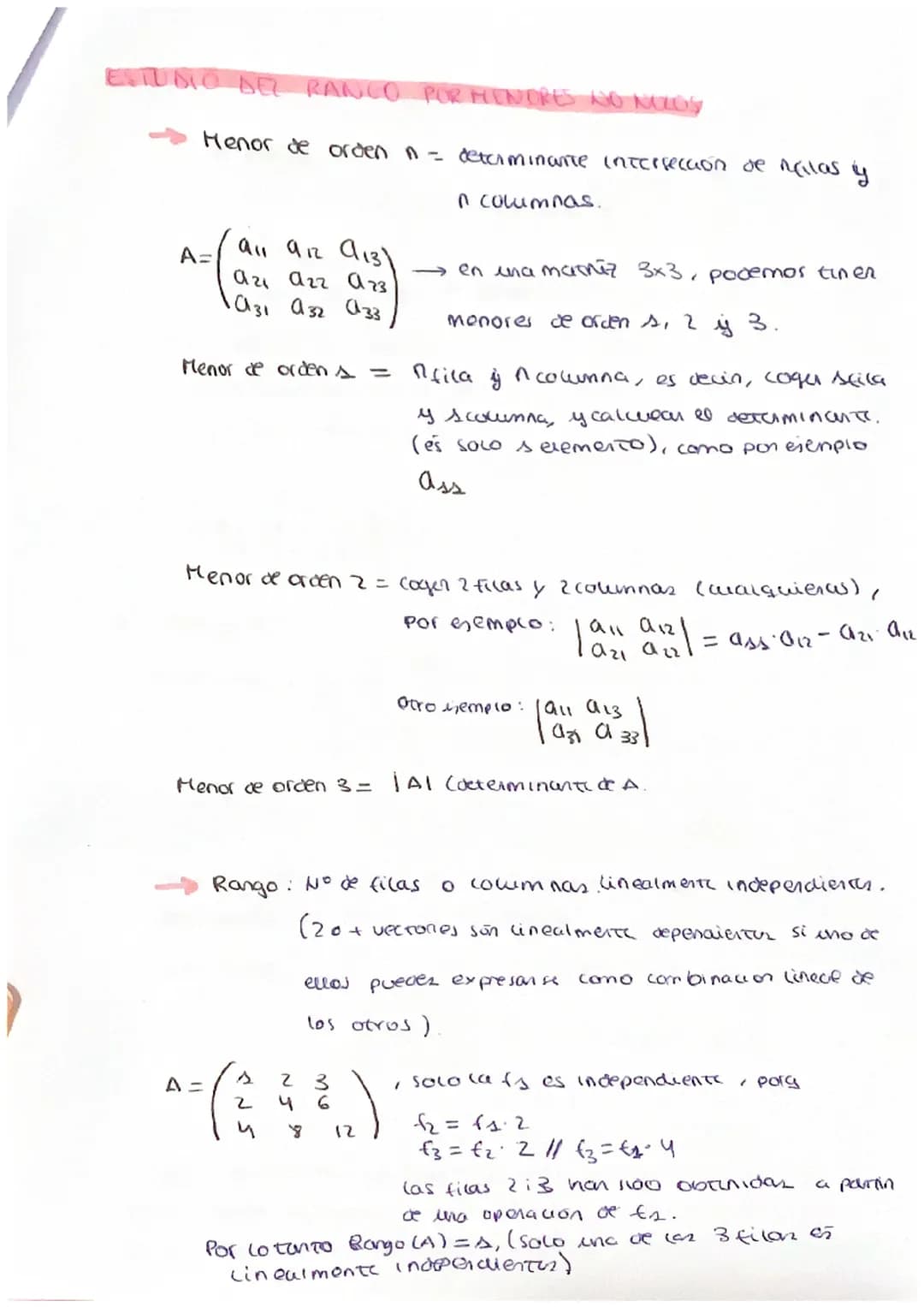 # DETERMINANTES

*   Soco en mamices madradas (2x2), (3x3).

$|A|=\begin{vmatrix} a_{11} & a_{12} \ a_{21} & a_{22} \end{vmatrix}$

$|A| = a