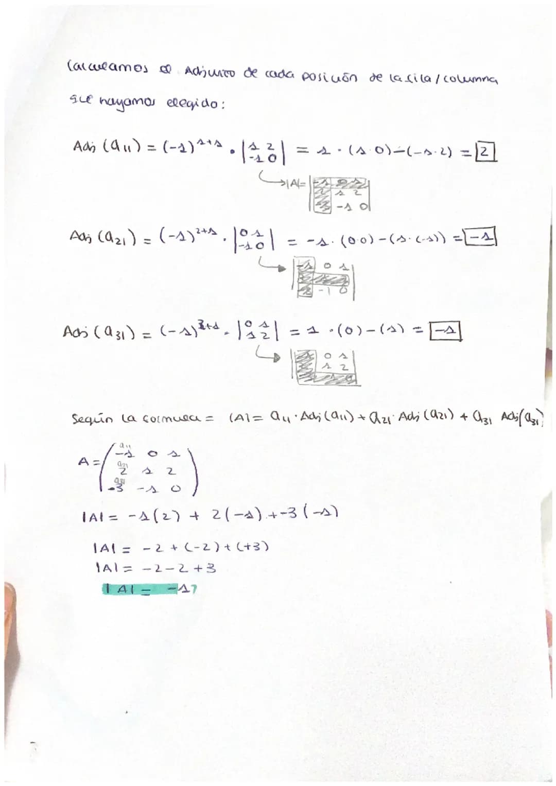 # DETERMINANTES

*   Soco en mamices madradas (2x2), (3x3).

$|A|=\begin{vmatrix} a_{11} & a_{12} \ a_{21} & a_{22} \end{vmatrix}$

$|A| = a