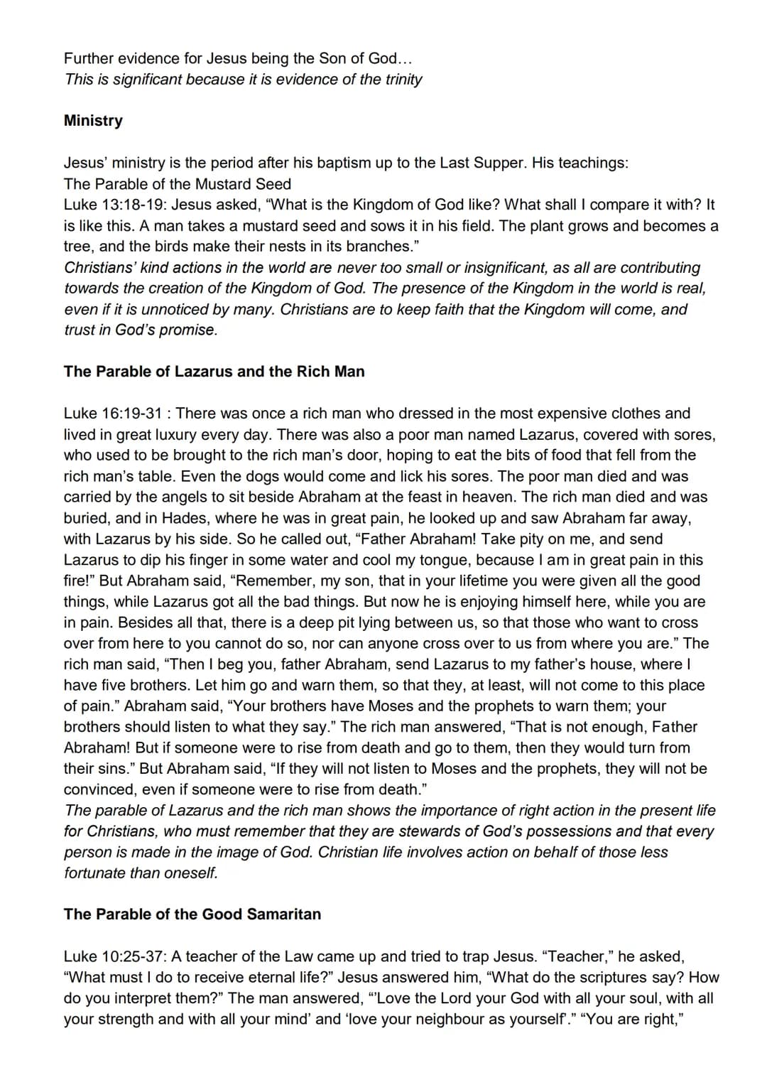 Higher RMPS Revision Guide

Christianity
Mandatory Content
Beliefs:
- beliefs about God
- nature of human beings: free will; sin; stewards
-