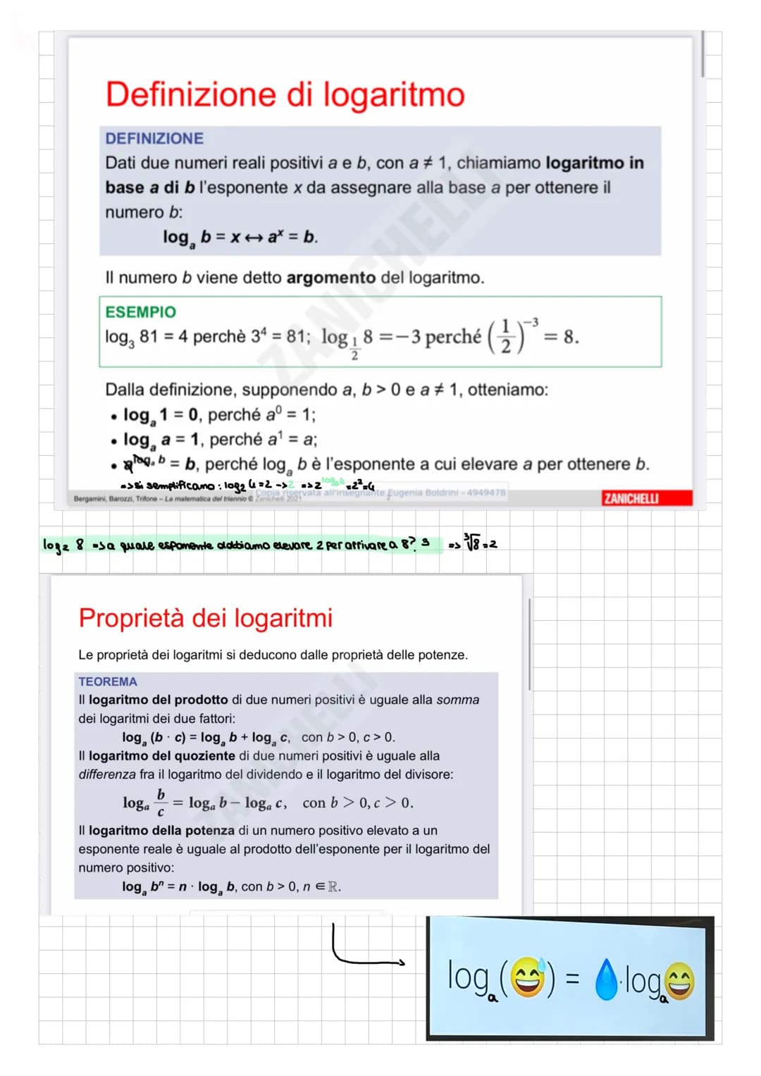 # PROPRIETA DELLE POTENZE

DEFINIZIONE

La potenza aˣ con esponente reale x > 0 di un numero reale a tale
che a > 0 e a ≠ 1, è l'unico numer