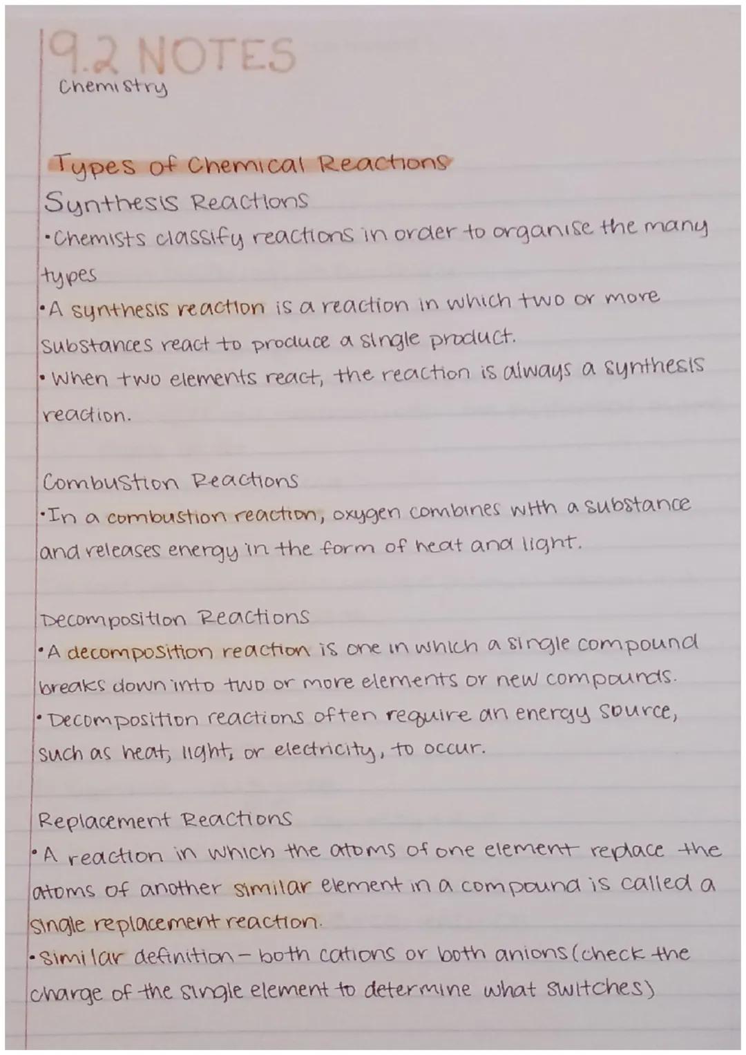 
<h2 id="synthesisreactions">Synthesis Reactions</h2>
<p>Chemists classify reactions to organize the many types, and a synthesis reaction is