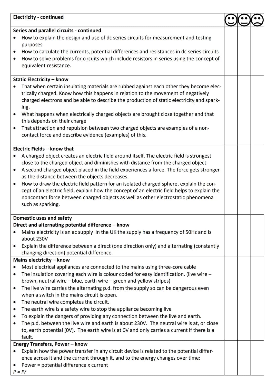 # Year 10 AQA GCSE Physics Revision Booklet

Particle model of matter

Density of materials - know
- the density of a material is defined by