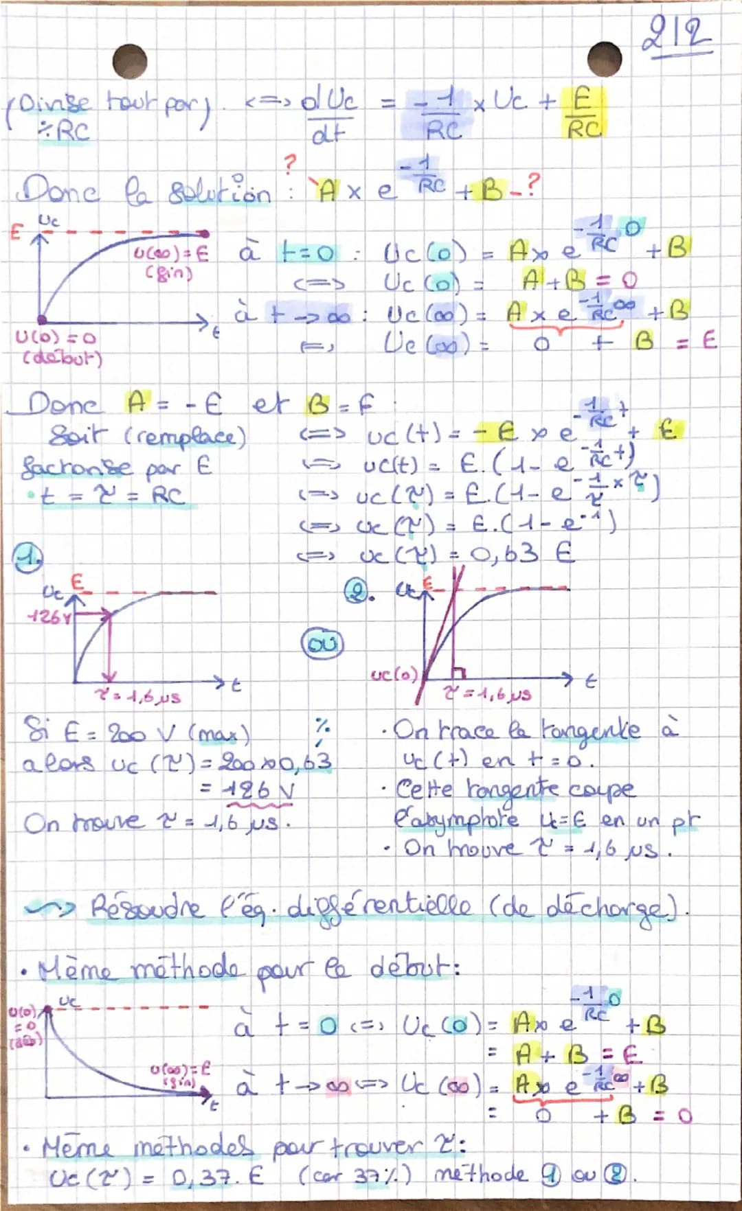 # Dipole RC:

I. L'essentielle et ses formules.

112

• L'intensité de carant: debit de charge (électrons,
dons un conduit électrique

A
C
$