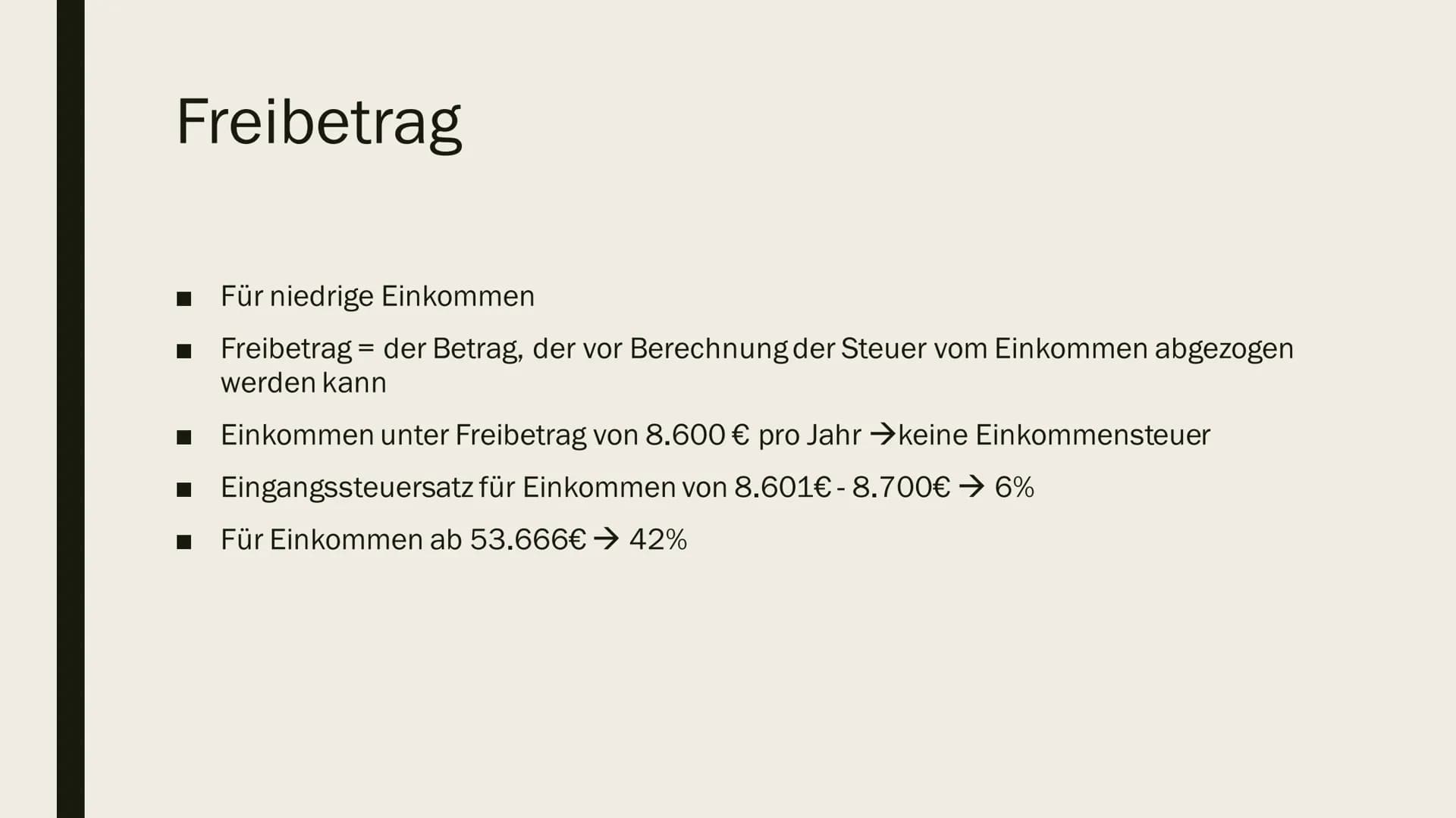 EINKOMMENSTEUER

Und Einkommensteuererklärung # Gliederung

- Was ist die Einkommensteuer?
- Wer zahlt wie viel Steuern?
- Freibetrag
- Eink