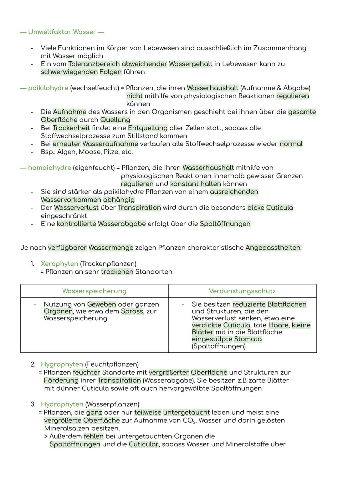 - Komponenten eines Ökosystems

Übersicht Ökologie

Biosphäre
= die Gesamtheit der Ökosysteme auf der Erde

Ökosystem
= eine funktionelle Ei