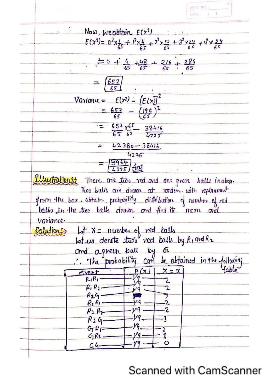 PAGE NO:
DATE: 11
# Chap-2 Random Variable and discrete
## Probability Distribution

Random: Variable "The function Which transforms
.: the 