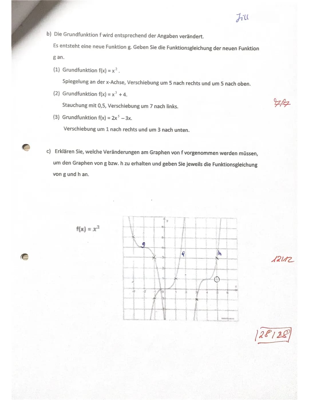 Jill

Mathe GK EF/1. Hj.

2. Klausur
Teil 1 (hilfsmittelfreier Teil)

21.12.2020

218

313

313

18/9/
Aufgabe 1

a) Geben Sie die Funktions