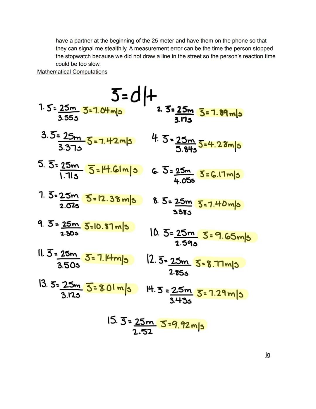 # Physics Car Speed Lab
Layla Guthrie

Problem
Our group has determined that a speed of 30 miles per hour or 13.411 meters per second
will b