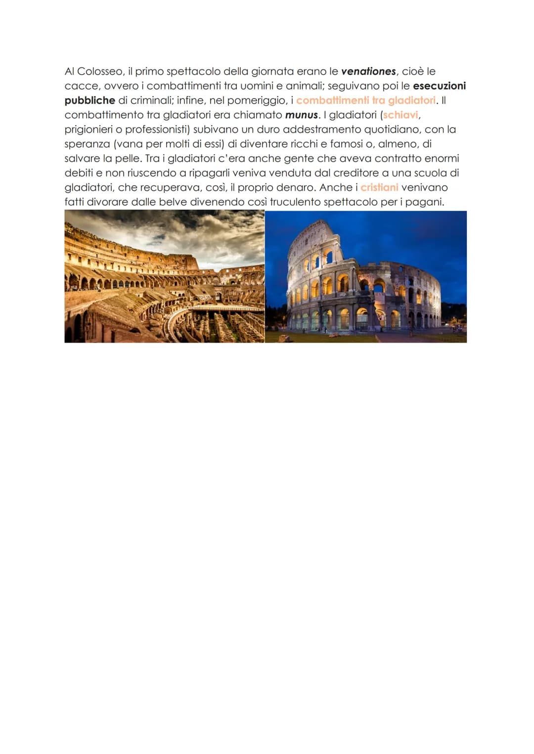 # Il Colosseo

La costruzione del Colosseo • Anfiteatro Flavio fu iniziata dall'imperatore
Vespasiano nel 75 d.C.; venne inaugurato da Tito 