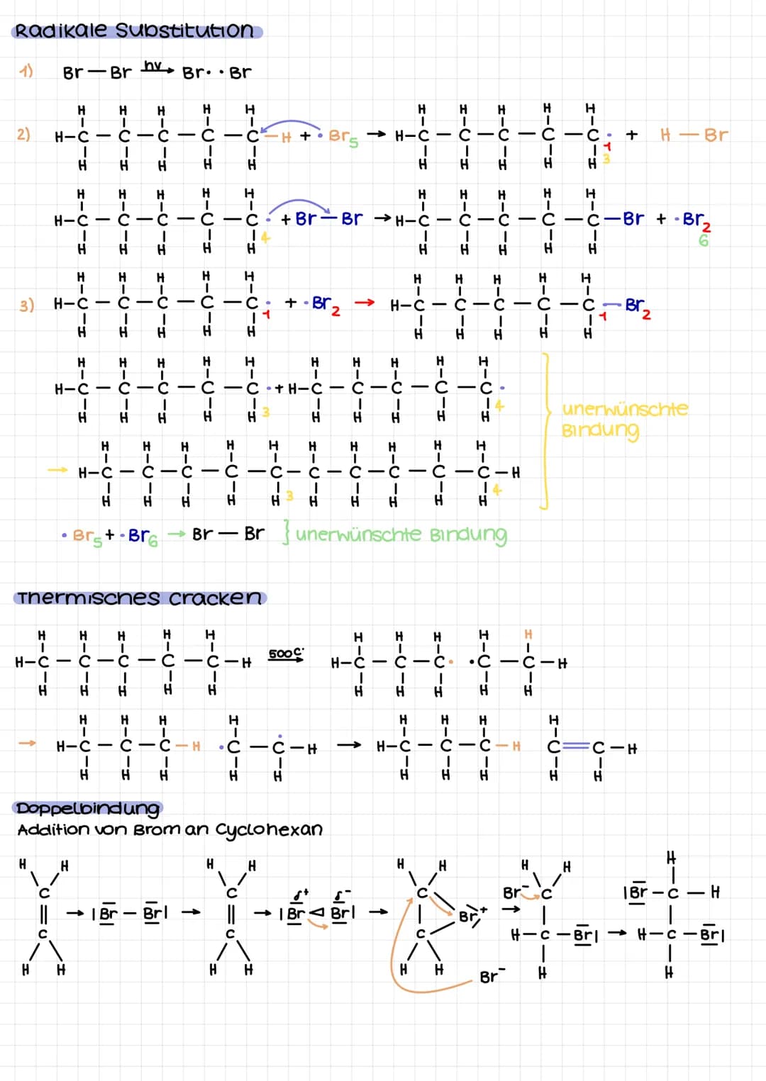 ```markdown
Alkane
Siedetemperatur
Je schwerer, desto hönere siedetemperatur (Molekulare masse)
Je verzweigter (räumliche Struktur), desto n